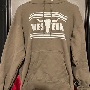 Western Brown Hoodie for women